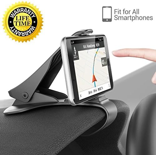 PRISH Car Mount, HUD Simulating Design Mobile Phone Holder Universal Adjustable Dashboard clip cradle for Safe Driving fit for iPhone X 8 7 7 Plus 6S 6 5S 5C Samsung Galaxy S7 S6 &amp; Other Smartphones