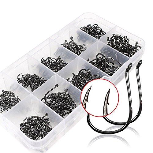 VIPMOON Octopus Fishing Hook - Set of 500pcs/Box/10 Sizes, Small