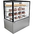 PEAKCOLD Refrigerated Glass Bakery Display Case; Floor Standing Cake Showcase with 3 Shelves; 48" W