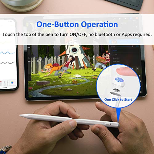 Active Stylus Pen for Android & iOS, Fine Point Stylus for Touchscreen Compatible with iPhone