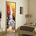 Fymural 3D Retro Stone Step Door Wall Mural Wallpaper Stickers Vinyl Removable Decals for Home Room Decoration 30.3x78.7
