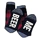 Huiyuzhi Unisex IF YOU CAN READ THIS Socks Knit Funny Crew Socks Party Novelty Sock (One Size, Beer-Grey)