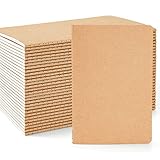 feela 30 Pack Blank Kraft Notebooks, Unlined