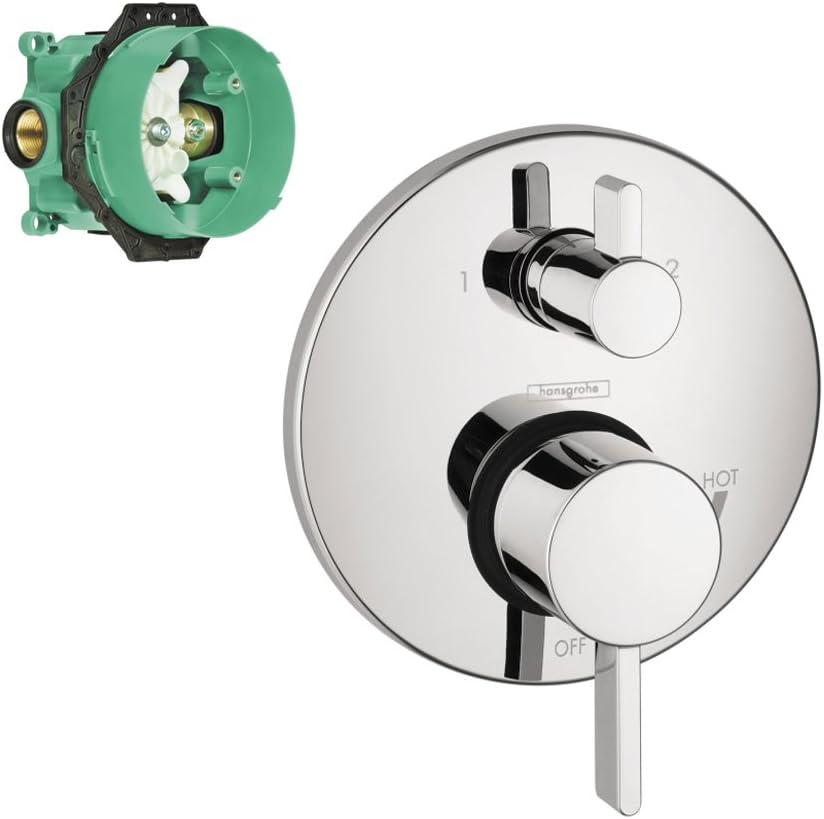 Hansgrohe PuraVida Quattro Green 3-Way Diverter Valve - 3/4-Inch Rough Plumbing