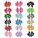 Imanom 18Pcs Baby Girl Hair Bows, Polka Dots Ribbon Design Hair Clips For Teens Baby Girls Babies Toddlers