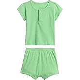 GAP unisex-baby 2-piece Ribbed Henley Set
