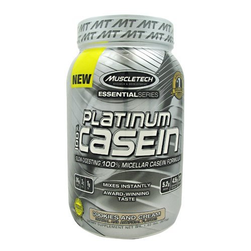 MuscleTech Essential Series 100% Platinum Casein - Cookies and Cream - 1.92 lbs (873g)