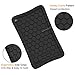 Fintie Silicone Case for Amazon Fire 7 Tablet (Previous Generation - 7th, 2017 Release) - [Honey Comb Upgraded Version] [Kids Friendly] Light Weight [Anti Slip] Shock Proof Protective Cover, Black