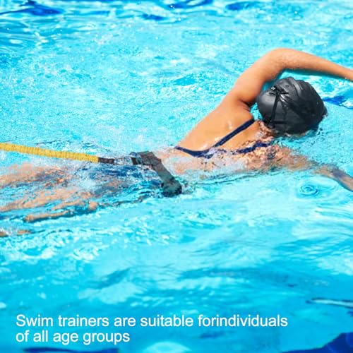 Swimming Belt for Pool, Swimming Aid Adult Pool, Swimming Belt Pool Adults, Swimming Resistance Belt with 2.5-7.5 m Adjustable Swimming Rope for Any Swimming Pool Without Countercurrent System