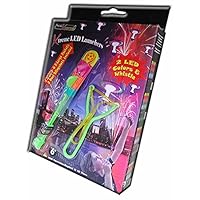 Micro X Copter Xtreme Gift Box Set of 6 LED Rockets with 2 Real Sling Shots Launchers 2 Color LED Lights and Built in Whistle July 4th Special Offer
