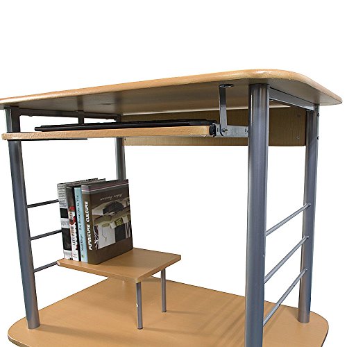 Rolling Computer Desk Laptop PC Table Workstation Study Home Office Furniture