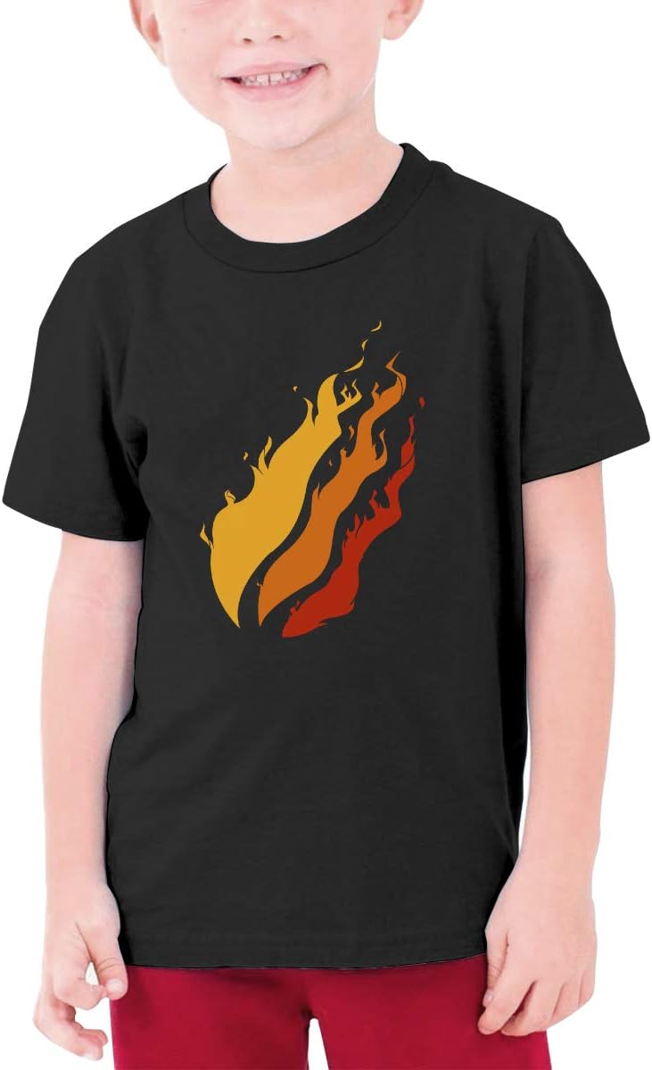 Amethystly Preston Fire Nation Playz Gamer Flame Boy Short Sleeve T-Shirt for Kids Tee Soft Cotton Shirt