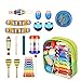Bibnice Kids Toys Musical Instruments Backpack Include Xylophone Harmonica Bells Maracas Percussion Toys, Early Education Learning Toys for Toddler, Baby and Preschool Children -15 PCS