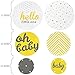 Big Dot of Happiness Hello Little One - Yellow and Gray - Neutral Baby Shower Giant Circle Confetti - Party Decorations - Large Confetti - 27 Count