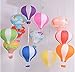 Hot Air Balloon Paper Lantern Reusable Chinese Japanese Party Ball Lamp Decoration 4 Festival Anniversary Christmas Wedding Engagement Happy Birthday String Light Rainbow Star Mix Color Set of 12