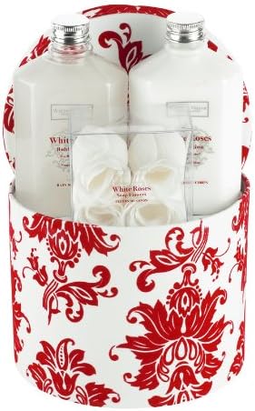 Winter In Venice White Rose Hat Box