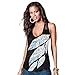 Sunward(TM) Sexy Women Feather Printed Vest Top Sleeveless T-Shirt