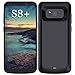 Galaxy S8 Plus Battery Case,External 5500mAh Portable Backup Charger Pack with Soft TPU and Full Edge Protection Type C Extended Power Bank Charging Case for Samsung Galaxy S8 Plus(Not for S8) (Black)