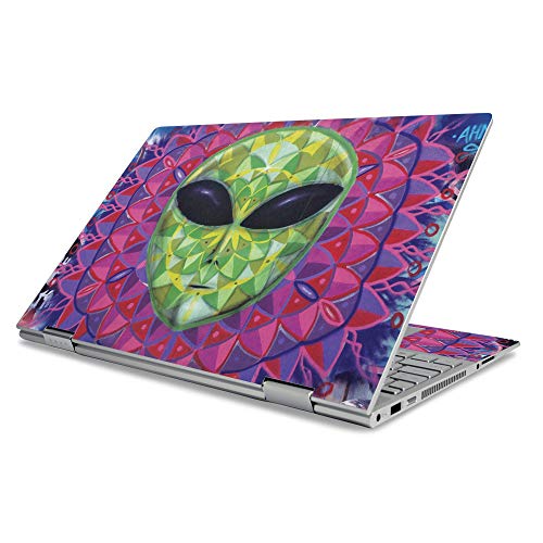 MightySkins Skin for HP Envy X360 15" (2019) - Geometric Alien | Protective, Du…