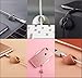 SD Cable Clips - USB Charger Cell Phone Mouse Cord Holder - Multipurpose Cable Organizer Wire Managerment System - Self Adhesive for Desk Weighted 6pcs White Black Brown