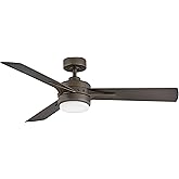Hinkley Ventus 52" Indoor Smart Ceiling Fan with Light and Remote, Transitional Propeller Style, Reversible Fan Blades, Integ