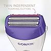 Conair-Satiny-Smooth-Ladies-Dual-Foil-Rechargeable-Shaver-with-pop-up-Trimmer-Use-Wet-or-Dry Conair Satiny Smooth Ladies Dual Foil Rechargeable Wet/Dry Shaver with Pop-up Trimmer, Purple/White