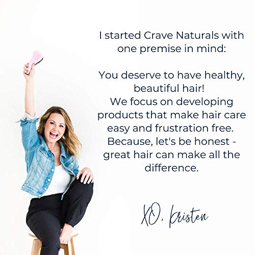 Crave Naturals Glide Thru Detangling Brush for Adults & Kids Hair. Detangler Hairbrush for Natural, Curly, Straight, Wet… - Image 3
