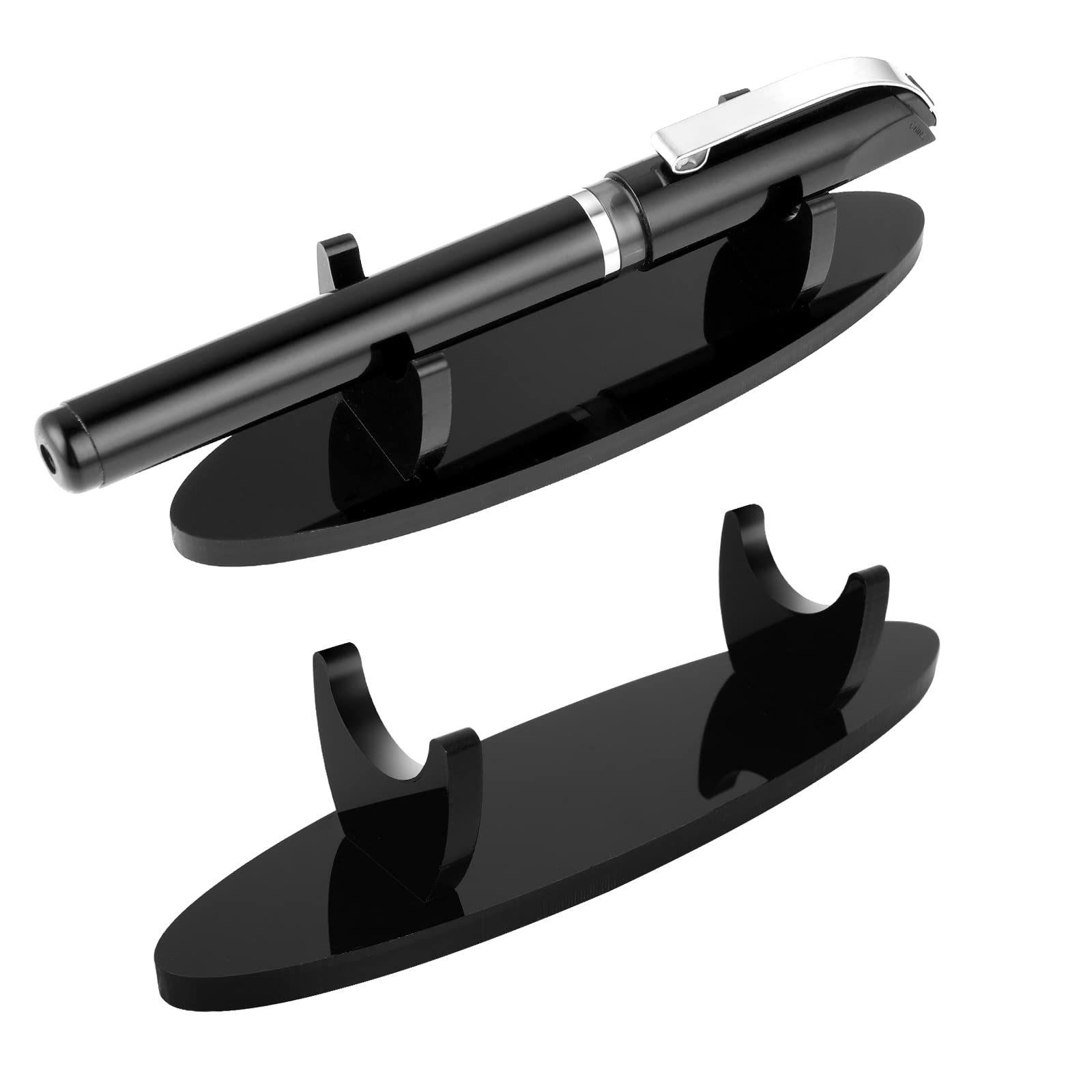 ASTER 2 Pieces Fountain Pen Holder Display Stand, Exquisite Fountain Pen Ballpoint Pen Display Frame Stand,Office School Craft Pen Display Rack