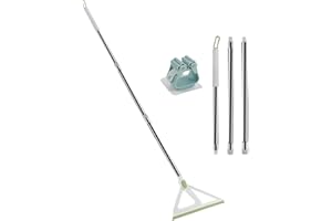 ROKOXIN Rubber Squeegee Broom Multifunction Scraping Silicone Broom Sweeper, Squeeze Broom Sweeping Water, Fine Dust Remover, Cleaning Pet Hair, Rugs, Glass Windows