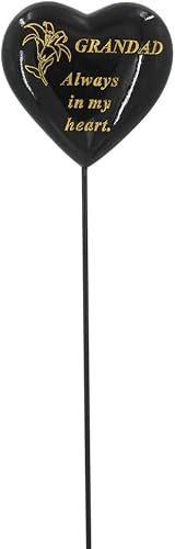 AngraveMemorials Grandad Lily Flower Memorial Stick Graveside Plaque 32cm view 2