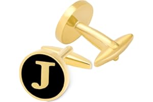 GWD Cufflinks for Men Personalized Letter CuffLink Shirt Cuff links