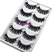 5 Pairs/Box 3D Real Mink False Eyelashes LASGOOS 100% Siberian Mink Fur Luxurious Wispy Natural Cross Long Hot Fake Eye Lashes Y7