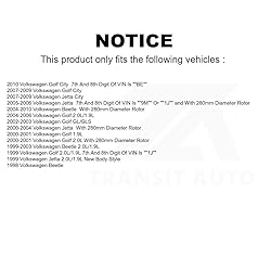 Front Disc Brake Rotors Pair For Volkswagen Jetta