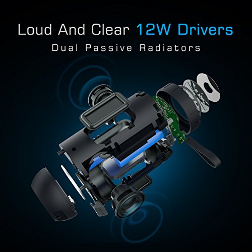 COMISO-Waterproof-Bluetooth-Speakers-Outdoor-Wireless-Portable-Speaker-with-24-Hours-Playtime-Superior-Sound-for-Camping-Beach-Sports-Pool-Party-Shower