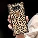 BABEMALL Compatible for Samsung Galaxy S10 Plus case, Elegant Premium Leopard Square TPU+PU Leather Protective with Shock Absorption Metal Decoration Corner Back Cover Case (Gold)
