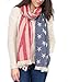 American Flag Scarf cotton scarf, summer color. skinny scarf, modern scarf