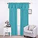 NICETOWN Blackout Window Curtain Valance - 52 inches by 18 inches Energy Efficient Rod Pocket Valance Panel for Apartment/Kitchen/Cafe/Hotel, Teal Blue=Light Blue, 1 PC
