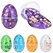 Egg Slime Soft Non-Toxic Colorful fluffy slime egg Scented Stress Relief Toy Sludge Toys Magic Crystal Clay with BONUS Pearl and Beads in Easter Eggs (6 Pack)