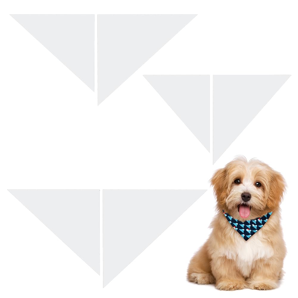 OLYCRAFT 6Pcs Dog Bandana Sewing Template Set Reversible Triangle Template Sewing Quilting Acrylic Quilting Template Stencil for Small Dogs Cats Pets Bib Bandana Headscarf Making - 6 Sizes