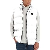 MADHERO Men's Puffer Vest with Hood Water-Resistant Puffy Vests Outerwear Sleeveless Jacket