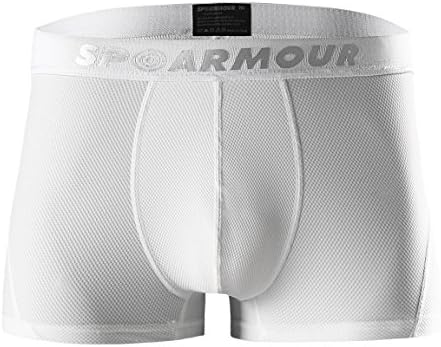 Spoarmour Men's Breathable Quick Dry Mesh Brief , White , Large