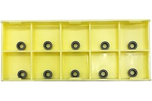 ASZLBYM 3/8” 1/2" SRACR SRACL SRDCN1010/1212 H06 Lathe Turning Holders Lathe Turning & Profiling Tool Holder with RCMT0602 Round Carbide Milling Inserts (10pcs RCMT0602MO(Gray))