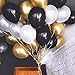 Mayen 40 Pcs 12 Inch Gold Confetti and Black Agate Marble Balloons, Black Gold and White Latex Balloons Set for Birthday Party Decorations Wedding Baby Showers Graduation Hollywood Oscar Decorations