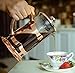 Rorence French Press Stainless Steel & Heat Resistant Borosilicate Glass Coffee and Tea Maker - 34 Oz (8 Cups) - Rose Gold
