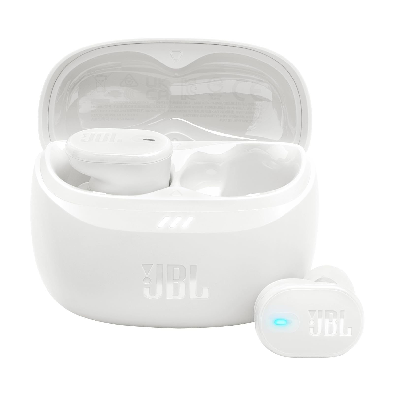 JBL Tune Buds 2, Wireless Noise Cancelling Bluetooth Earbuds with 48h Playtime, IP54 Water and Dust Resistant, Multi-Point Connection, Ergonomic Design, Closed In-Ear Design, White