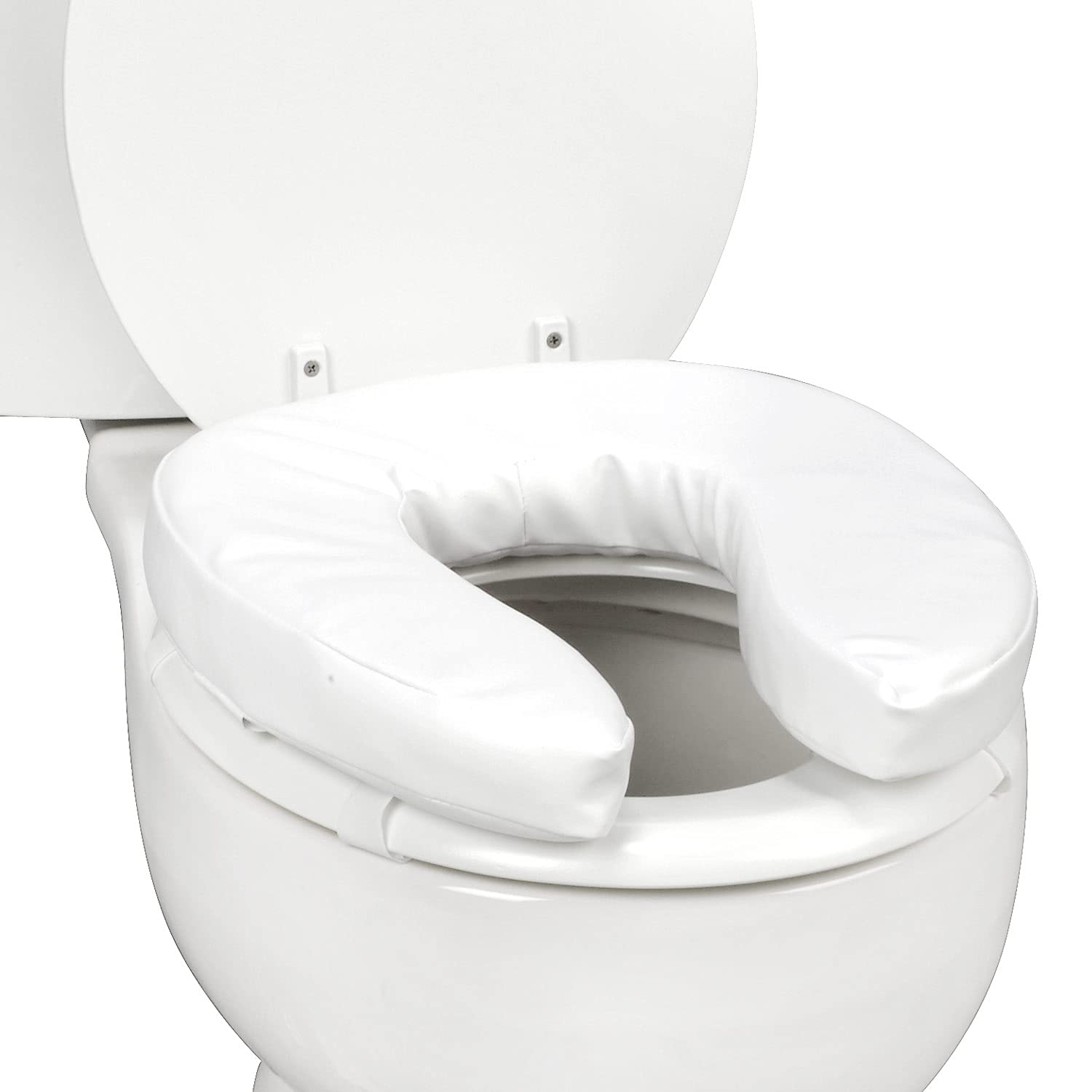 DMI 520-1246-1901 Raised Toilet SEAT Cushion Riser, White, 2 inch