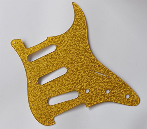 KAISH Gold Sparkle Plastic ST Strat SSS Guitar Pickguard for Fender Stratocaster