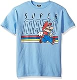 Nintendo Boys' Super Mario Classic Vintage Throwback Mario Graphic T-shirt