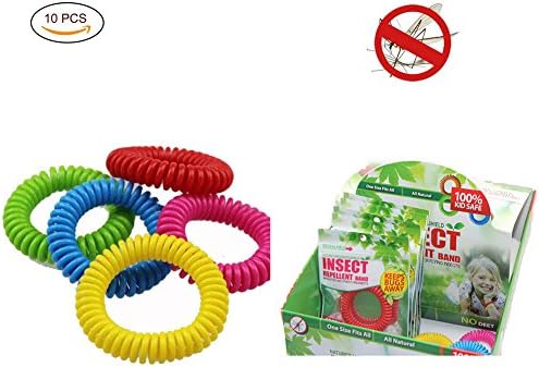 Mosquito Repellent Bracelet Band Waterproof Anti Bug Pest Insect Wrist Bands for Kids Adult, Set of 10 PCS