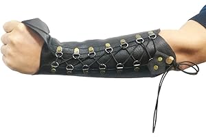 NACHVORN Handmade Leather Arm Guards Bow Hand Shooting Glove Adjustable for Hunting Shooting Target Practice Bow